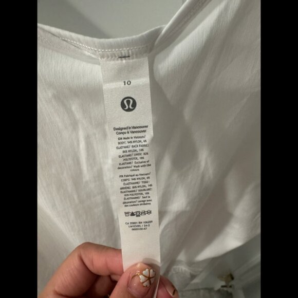 Lululemon Open-Back Running Romper 3" - Color White Size 10 - Picture 2 of 7